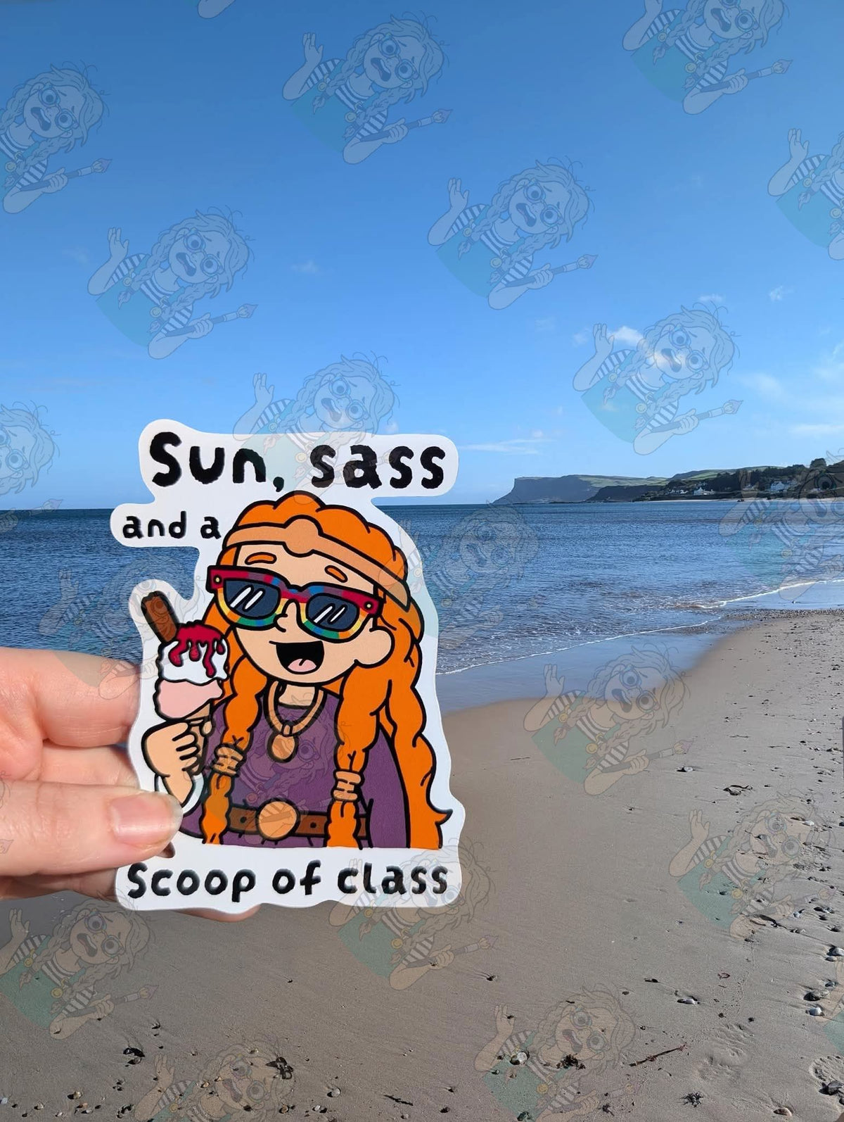 Princess Taisie at the beach Sticker