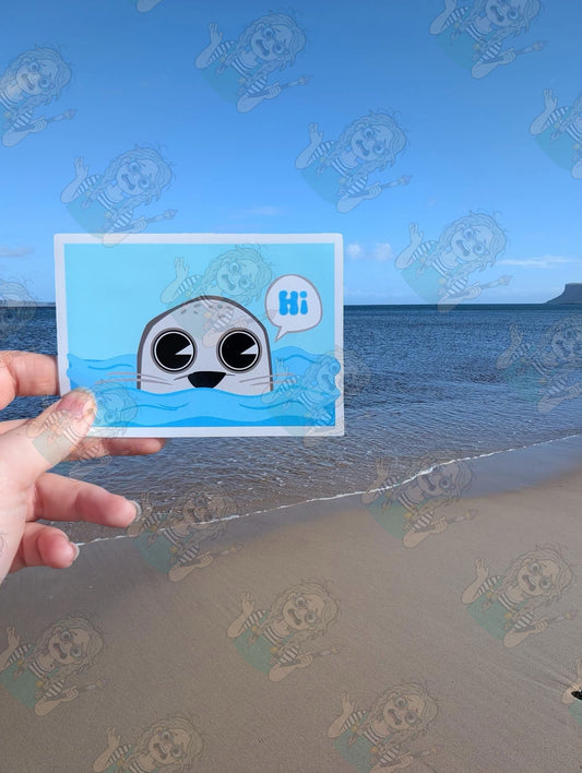 Peekaboo seal Sticker